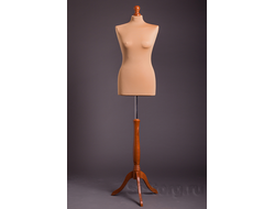 MDT-1 R Манекен портновский женский мягкий телесный на деревянной подставке