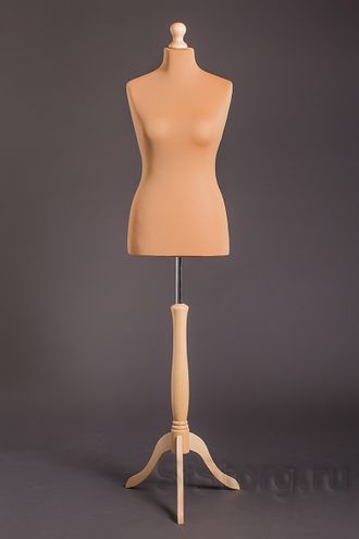 MDT-2 R Манекен портновский мягкий женский телесный на деревянной подставке